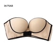 thumbnail image 1 of Sujetador sin tirantes Mujer Invisible Sexy Bralette sin costuras Hacer subir Lencería Ropa interior sin espalda, Beige, 34 / 75AB Inevent AP001142-14B, 1 of 7