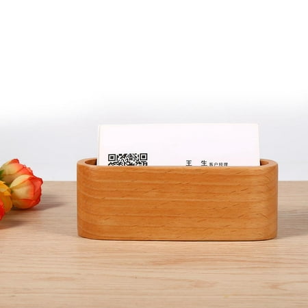 Faginey Desk Business Card Holder 1pc Creative Wooden Business