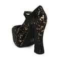 thumbnail image 3 of Womens Reversible Sequin Round Toe Platform Mary Jane Pumps High Heel 18175, 3 of 5