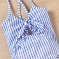 thumbnail image 5 of Traje de baño para niñas Color Impreso Sin espalda Hombro Traje de baño Traje de baño de una pieza Conjunto deportivo Traje de baño para niñas 18-24 meses, azul Feliz Sencillez, 5 of 5