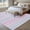 Pink, variant on Area Rug for Living Room, Colorful Striped Non-Slip Indoor Large Carpet for Bedroom/Dining Room, Pink Blue Yellow Abstract Vertical Lines Washable Low-Profile Rectangle Floor Runner Rugs - 5 x 8 Ft