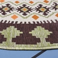 thumbnail image 2 of Safavieh Veranda Magna Geometric Indoor/Outdoor Area Rug, Brown/Terracotta, 6'7" x 6'7" Round, 2 of 8