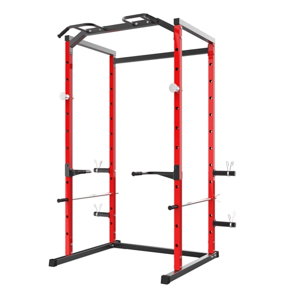 1100LB Heavy Duty Power Cage Squat Rack for Home Gym – Multi-Function Power Rack with Pull-Up Bar, Adjustable Safety Bars, and Strength Training Features