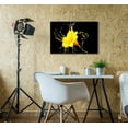 thumbnail image 3 of wall26 - Canvas Wall Art - Closeup of Yellow Flower Petal with Color Splash - Gallery Wrap Modern Home Art | Ready to Hang - 16x24 inches, 3 of 4