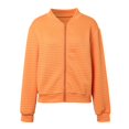 thumbnail image 5 of Lixiuxyad Lightweight Jacket Women's Casual Zip Up Long Sleeve Jacket Outerwear Orange, 5 of 6