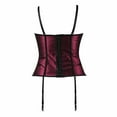 thumbnail image 6 of Elainilye Fashion Corset Tops for Women Retro Gothic Court Overbust Tummy Control Shapewear Waist Cincher Corset Chest Belt,Red, 6 of 8