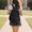 Black, variant on Back to School Backpacks for Teens Women's Stylish Solid Color Backpack for School College Students Lightweight Durable Everyday Use Casual Bookbag with Large Capacity
