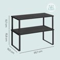 thumbnail image 4 of Especiero, Juego de 2 Estantes Organizadores para Encimera de Cocina, Almacenamiento de Especias, Negro, 4 of 8