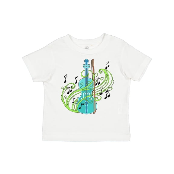 Inktastic Violin with Musical Notes and Swirls Boys or Girls Toddler T-Shirt