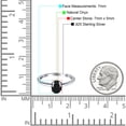 thumbnail image 4 of Natural Black Onyx Yellow Tone Silver Size-10 Minimalist Oval Cathedral Solitaire Ring Wedding Engagement Rings For Women 925 Sterling Silver Gifts For Her, 4 of 6