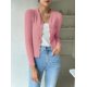 thumbnail image 1 of Sueter De Mujer Manga Larga Sueteres Botones Sweaters Punto, 1 of 3