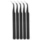 thumbnail image 5 of Pinzas Ticfox 5 uds antiestáticas de acero inoxidable cabeza curva, 5 of 14