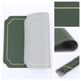 thumbnail image 2 of REGALWOVEN Placemats Set of 6 Leather Placemats for Kitchen Dining Table Decor Washable Heat Resistant Table Placemats Wipeable Table Mat Green+Gray 18*12in, 2 of 7