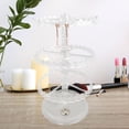thumbnail image 6 of Segolike Earring Organizer Holder,Rotating Hanging Rack,Jewelry Display Stand,Storage Rack for Necklace Vanity Table Earrings Bracelet 3 Tier Clear, 6 of 8