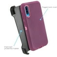 thumbnail image 2 of for Samsung Galaxy A70 A70S Heavy Duty Case Phone Case Dual Layer Full-Body Rugged Clear Back Case Drop Resistant Shockproof Case with Built In Screen Protector (Purple Rose), 2 of 4