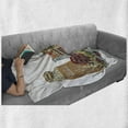 thumbnail image 6 of Detroit Soft Flannel Fleece Throw Blanket, Buildings on Woodward Avenue in the Downtown Detroit Sketchy Urban Scene, Cozy Plush for Indoor and Outdoor Use, 50" x 70", Multicolor, by Ambesonne, 6 of 6