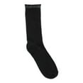 thumbnail image 3 of No Boundaries Women's Ribbed Lurex Crew Socks, 1 Pack, Size 4-10, 3 of 3