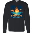 thumbnail image 3 of Inktastic Bahamas Exumas Tropical Sunset Retro Long Sleeve T-Shirt, 3 of 5