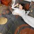 thumbnail image 4 of Castle Fairy Tree Leaves Twin Bedding Sets for Boys Girls,Stripes Bedding Comforter Set, 4 of 8