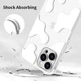 thumbnail image 3 of Compatible with iPhone 12 Pro Max Phone Case for Women, Transparent Shell Four Corner Protection Edge with Cute Cow Print Design, Lens Edge Raised Protection for iPhone 12 Pro Max 6.7"-White, 3 of 12