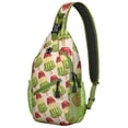 thumbnail image 1 of Colorful Ice Cream Pattern Sling Bag - Anti-Theft Crossbody Chest Bag for Hiking, Biking & Travel - Spacious & Organized with Durable Comfortable Design, 1 of 6