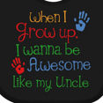 thumbnail image 4 of Inktastic Awesome Like My Uncle Boys or Girls Baby Bib, 4 of 4