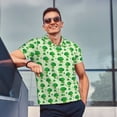 thumbnail image 4 of Honeii Broccoli 1 print Polo Shirt, a classic short-sleeved, button-down golf shirt designed for men, 4 of 6