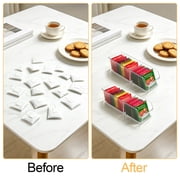Tea Bag Organizer, Tea Bag Holder Box Storage Bin, Clear Tea Packet Plastic Drawer, Sugar Packet, Coffee, Condiment, Tea Spice Bag Holder for Kitchen Cabinet, Countertop, Fridge