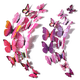 thumbnail image 1 of Decoración de pared de mariposas, 48 piezas, pegatinas de mariposas 3D para decoraciones de fiesta de boda con imanes, 1 of 6