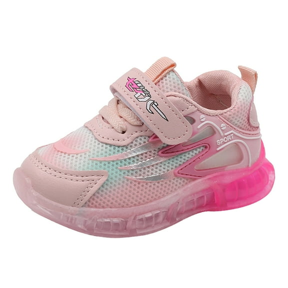 TOWED22 Girls Sneakers Toddler Kids Baby Girls Boys LED Light Shoes Casual Shoes Sports Shoes(Pink,11.5)