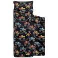 thumbnail image 2 of Monster Cartoon Truck Black Pattern Teens Toddler Nap Mat with Pillow, Sleeping Mat Bag for Preschool Daycare 59"x22", 2 of 6