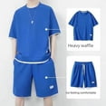 2023 Waffle Sports Suit Men‘s Summer Ice Breathable Shortsleeved