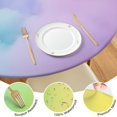 thumbnail image 4 of Dreamy Pastel Sky Round Fitted Tablecloth with Elastic Edge,Dining Table Cover Waterproof,Outdoor Round Tablecloth for Camping,Dining,Indoor and Outdoor, 4 of 7