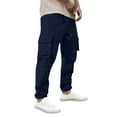 thumbnail image 1 of Pantalones de trabajo para hombre - Cordón con múltiples bolsillos, corte recto informal, poliéster - Resistentes, tallas S-XXL, cintura 74-93 cm, largo 104-110 cm, 1 of 5