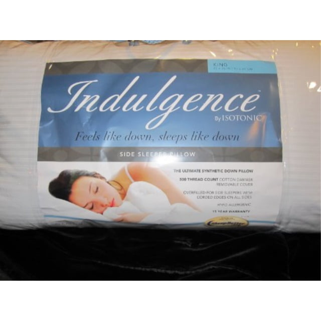 indulgence side sleeper pillow by isotonic 36"x20" king