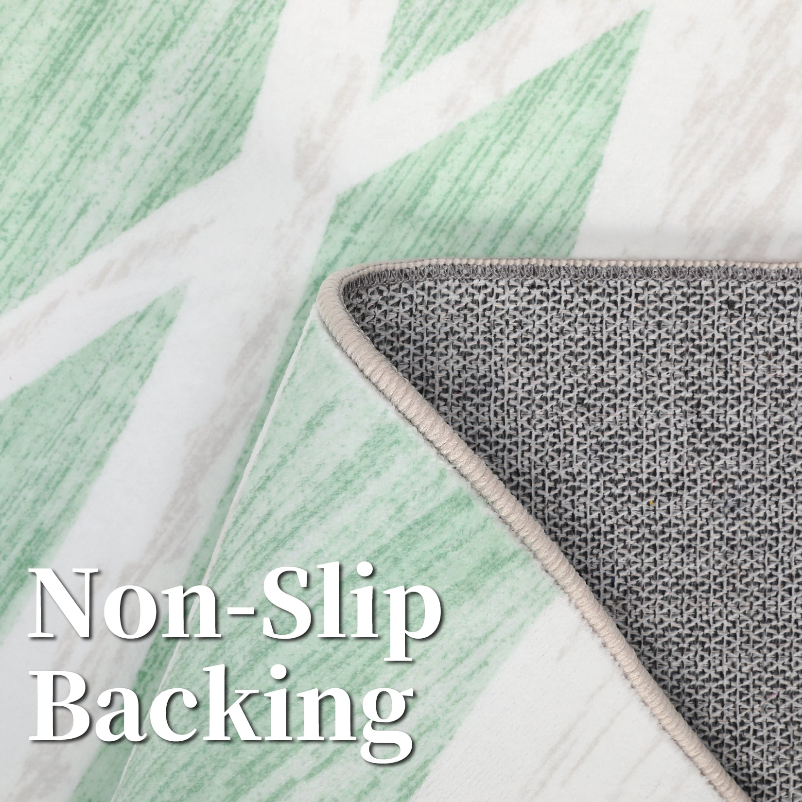 Hasoo Runner Rug 2x6 Modern Abstract Indoor Washable Rug for Hallway Bohemian Contemporary Rug, Green