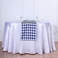 thumbnail image 2 of BalsaCircle 14" x 108" Gingham Checkered Table Runner Party Linens Navy Blue, 2 of 8