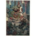 thumbnail image 2 of Charles Folkard 11x14 Gold Ornate Wood Frame and Double Matted Museum Art Print Titled - He is Our Trusty Subject,’ Said the King, ‘Let Him Come Forward and Speak’ (1949), 2 of 4