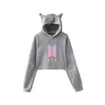 thumbnail image 1 of Sudadera Recortada con Orejas de Gato de Apoyo de BTS Surrounding, 1 of 3