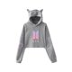 thumbnail image 1 of Sudadera Recortada con Orejas de Gato de Apoyo de BTS Surrounding, 1 of 3