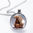 thumbnail image 2 of Pangolin Glass Circular Pendant Necklace - Women's Jewelry, 2 of 5