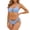 Light Blue, variant on Qiopertar Women's Solid Color High Waist Two Piece Swimsuit Set with Chest Pads Conservative Beach Bikini Swimwear for Swimming Pool Vacation Summer, Army Green M