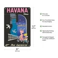 thumbnail image 2 of Havana Cuba - Vintage Airline Travel Poster by Mendoza c.1950s - 8 x 12 inch Vintage Metal Tin Sign, 2 of 4