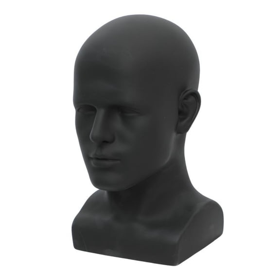 Male Mannequin Head for Hats, PVC Manikin Head with Mount Hole, Professional Display Styling Head for Wigs, Hats, Scarfs, Headphone, Sunglasses, Headdress