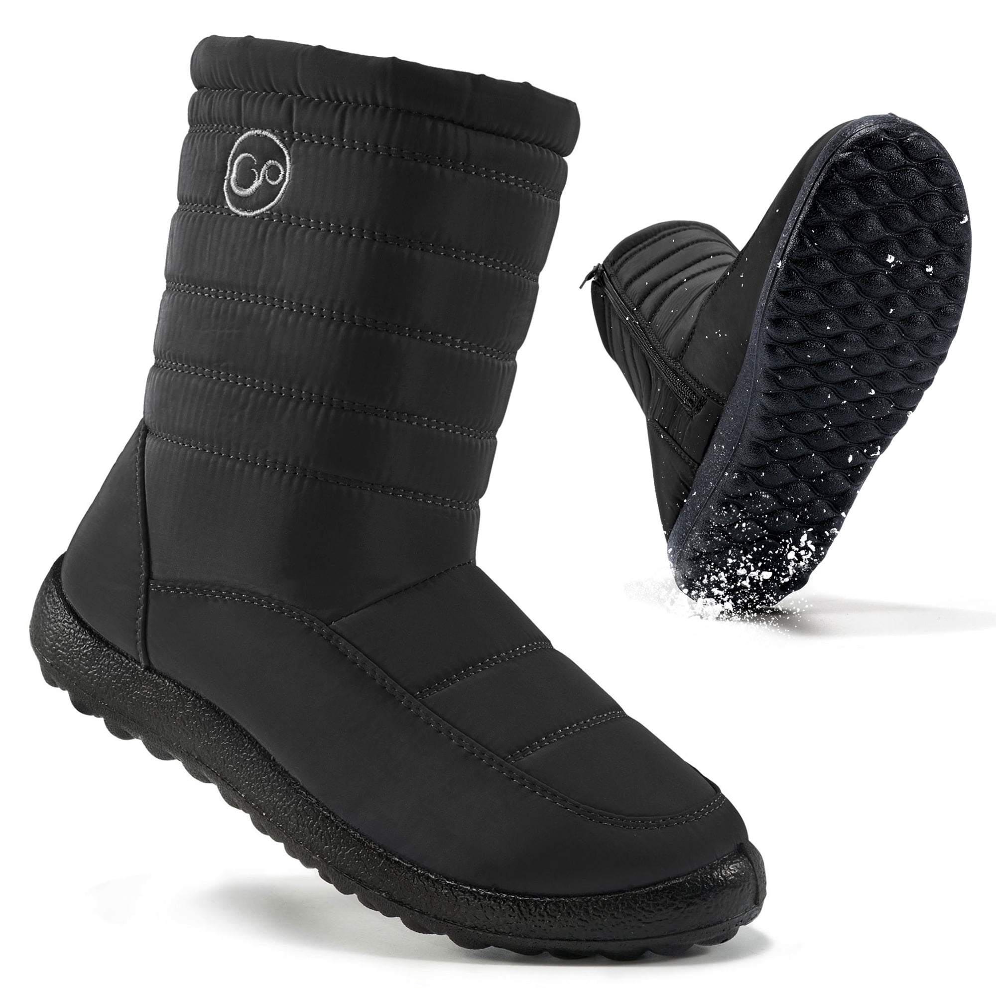 Ecetana Womens Winter Ankle Snow Boots Female