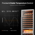 thumbnail image 6 of Ca'Lefort 24 inch Wine and Beverage Refrigerator Dual Zone 77 Bottle + 177 Can Fridge with Stainless Steel Glass Door for Bar & Home, Freestanding/Built-In, 6 of 13