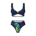 thumbnail image 4 of Rocae Dinosau Space Explorer for Bikini Set for Women Two Piece Sexy High Swimsuits Split Crossover Bikini Small, 4 of 9
