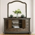 thumbnail image 2 of Bowery Hill 2-Piece 8-Drawer Traditional Wood Dresser and Mirror in Natural, 2 of 5