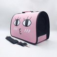 thumbnail image 2 of Pink, Large Breathable Mesh Pet Carrier Bag with Mat, Oxford Cloth Take Out Portable Dog Bag, 2 of 4