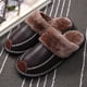 thumbnail image 3 of Minnieouse Zapatillas de casa, suministros de invierno, calzado cálido, resistente al agua, Base gruesa, zapatos de fondo suave, zapatilla de Calzado Marron oscuro 27 (39-40), 3 of 6